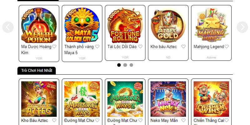 Có nhiều chủ đề game đa dạng 