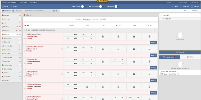 Người chơi được trải nghiệm cả cá cược bóng rổ